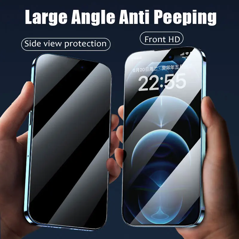 Anti-Spy Tempered Glass for iPhone 11 12 13 14 15 16 Pro Max 15 Plus 13 Mini Privacy Screen Protector For iPhone Xr Xs SE 2020