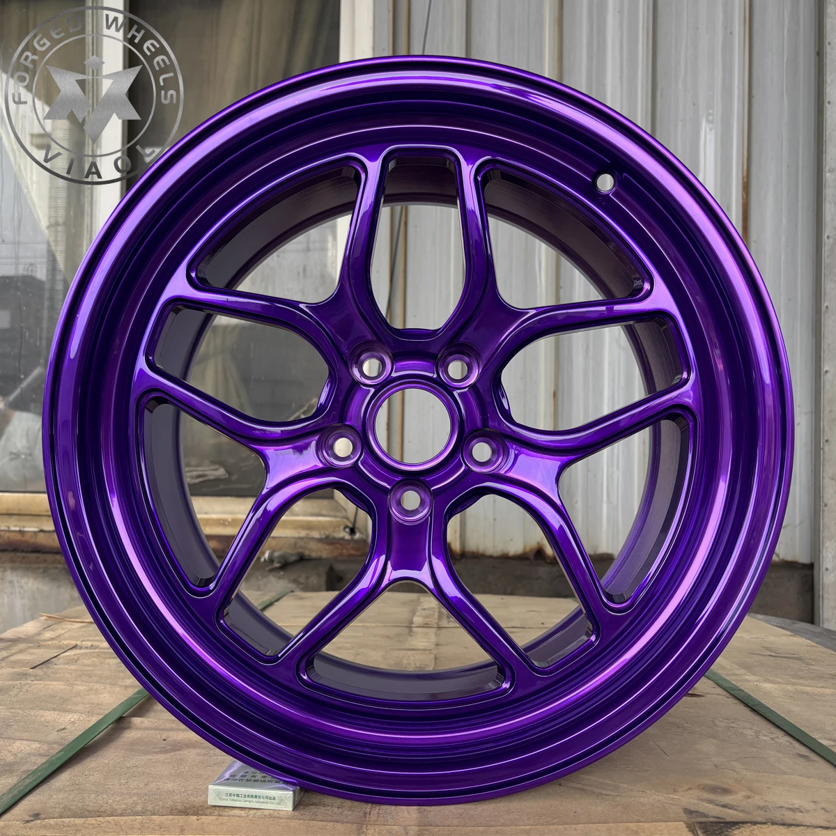 

Viaol New Design Polishing Purple Replacement Forged Alloy Wheels 6x139.7/114.3/120 17-20 Inch GTR Z400Z Model Y