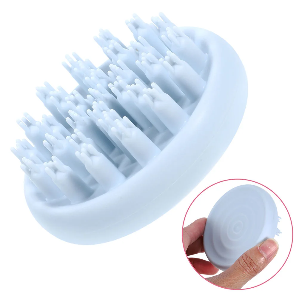 2 Pcs Scalp Scrubber Shampoo Brush Hair for Psoriasis Stimulator Massager Washing Sky-blue Black Care