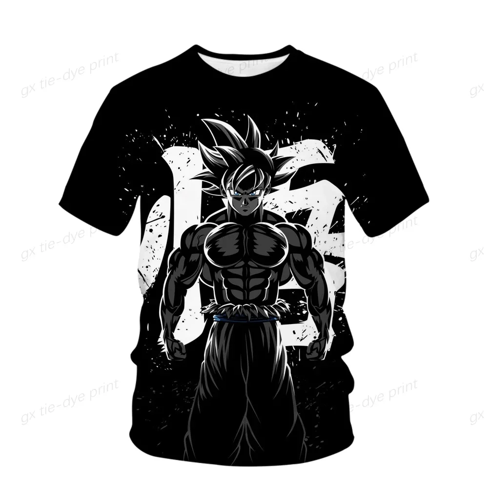 2024 Dragon Ball New Hot Man T-Shirt Cartoon Japanese Anime Summer Casual Short Sleeve Children Goku 3D Print T-Shirt Oversized