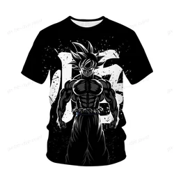 2024 Dragon Ball New Hot Man T-Shirt Cartoon Japanese Anime Summer Casual Short Sleeve Children Goku 3D Print T-Shirt Oversized