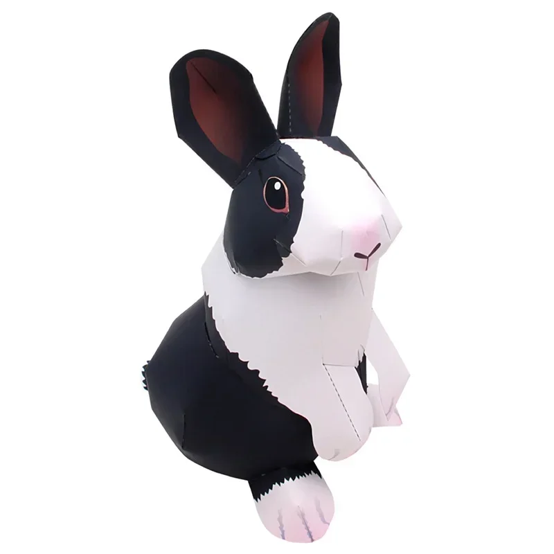 Голландский кролик ручной работы оригами искусство складной мини милый 3D бумажный модель Papercraft домашнее животное DIY дети взрослые ремесленные игрушки QD-051