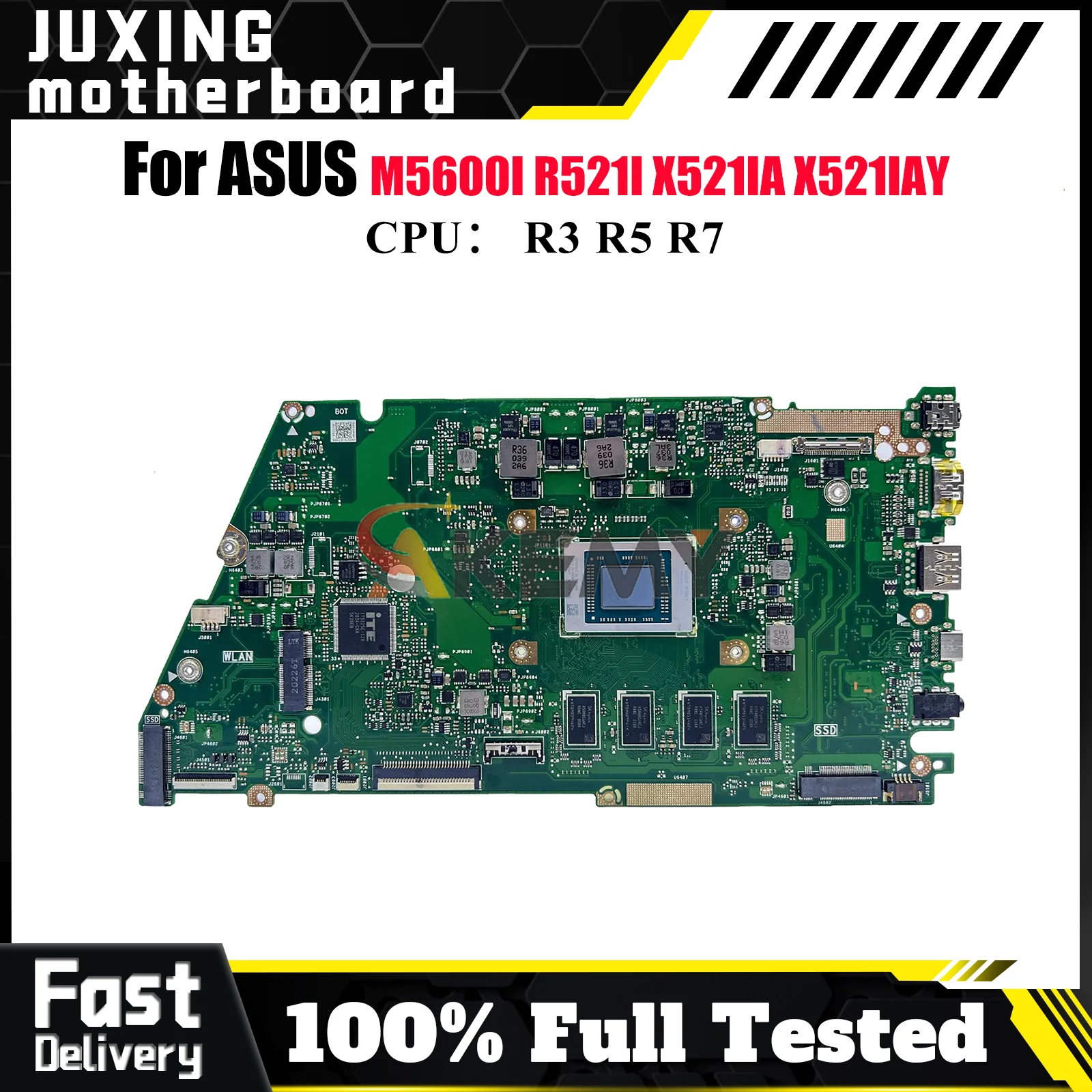 

X521IA Материнская плата для ноутбука ASUS VivoBook X521IAY X521I R521I M5600I X521IA Материнская плата для ноутбука с процессором R3 R5 R7 100% тест в порядке