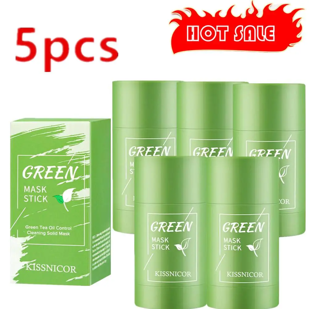 5X maschera per la pulizia del viso maschera per la pulizia del tè verde striscio per l'acne Shrink comedone idratante maschera per la pulizia profonda Film 40g pori