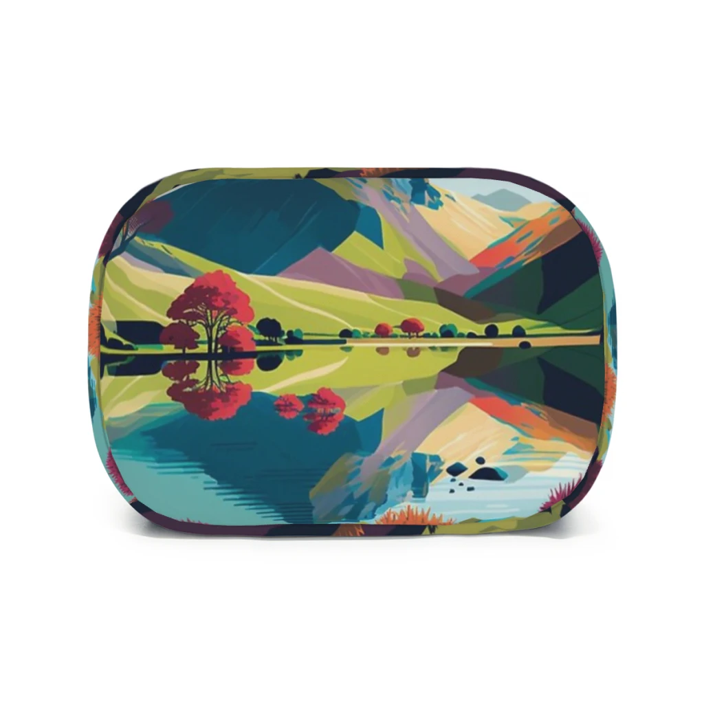 Vibrant landscape of The Lake District Portable Lunch Bag Food Thermal Box Durable Cooler Lunchbox with Shoulder Strap Picnic