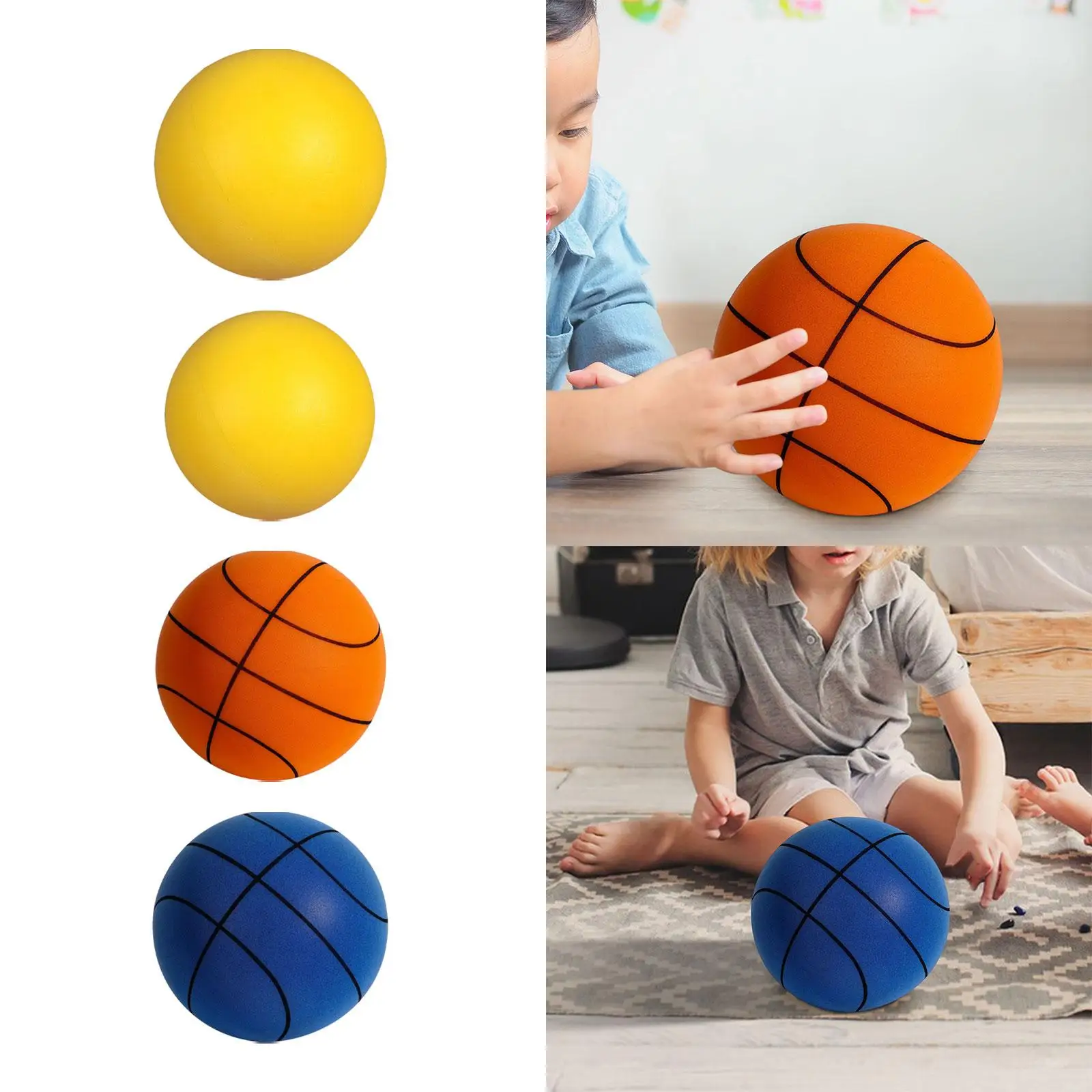 Hüpfball für Kinder, Hüpfspielzeugball, Schaumstoff, leiser Ball, für drinnen und draußen, Kickball