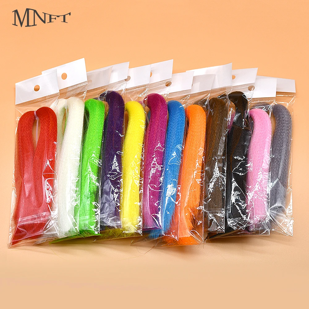 MNFT 12 Optional Colors Soft EP Silky Fiber For Streamer Flies Minnow Baitfish Fly Tying Materials Fly Bait Long Hair Fiber