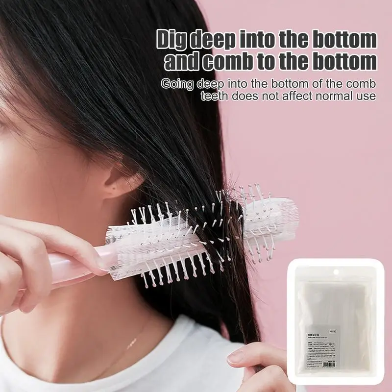 Comb Cleaning Net 50X Hair Removal Net Comb Cleaner Portable Hair Remover Tools Comb Protection Net For Removing Hair Dust