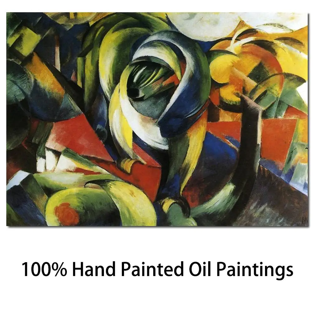 

Abstract Canvas Art Landscape Mandrill Franz Marc Handmade Oil Painting Reproduction High Quality Modern Artwork Wall Decor