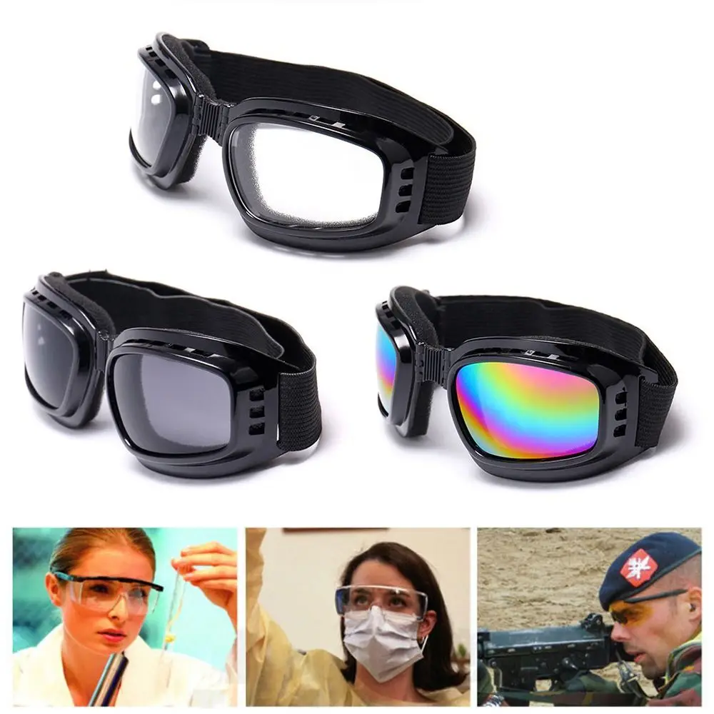 Plastic Folded Protective Glasses Windproof Mutlicolor Ridding Anti-goggles Cycling Dustproof Work Safety Glasses Lab Workplace