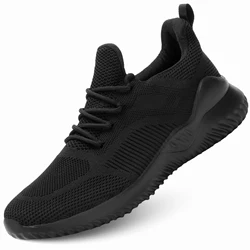 Men's Non Slip Running Shoes Ultra Light Breathable Casual Walking Shoes Fashion Sneakers Mesh Workout Sports Shoes