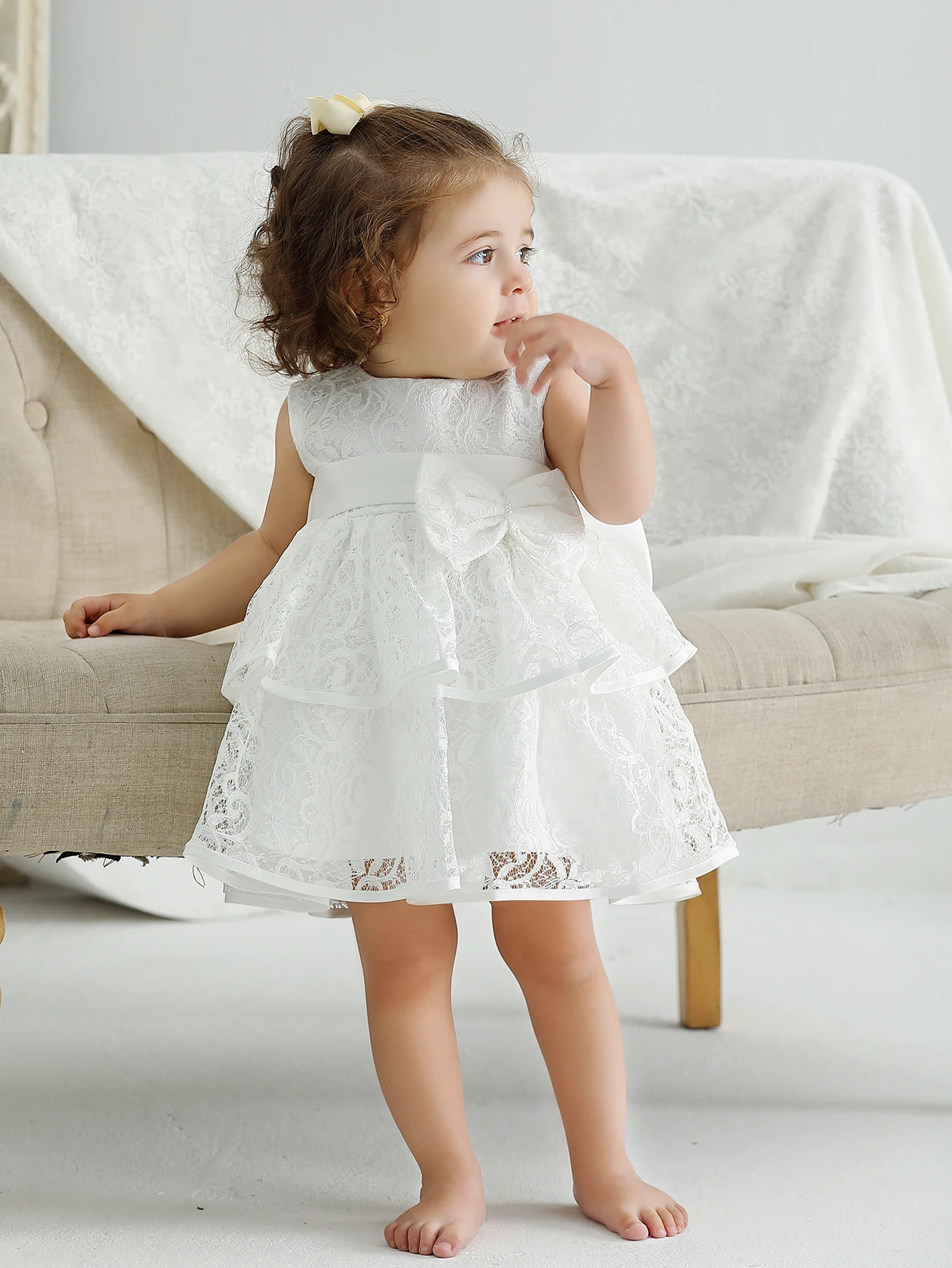 Shopping Online Clothes Baby Girl Christening Gown Flower Girl Special Occasion Dress Wedding Formal Dress 12 Months