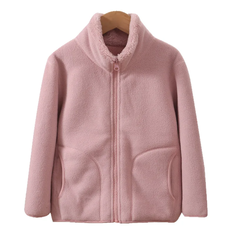 Family Matching Winter Fleece Jacket Thick Warm Lined Coat Parent-Child Kids Boys Girls Women Men Windproof Casual Outerwear
