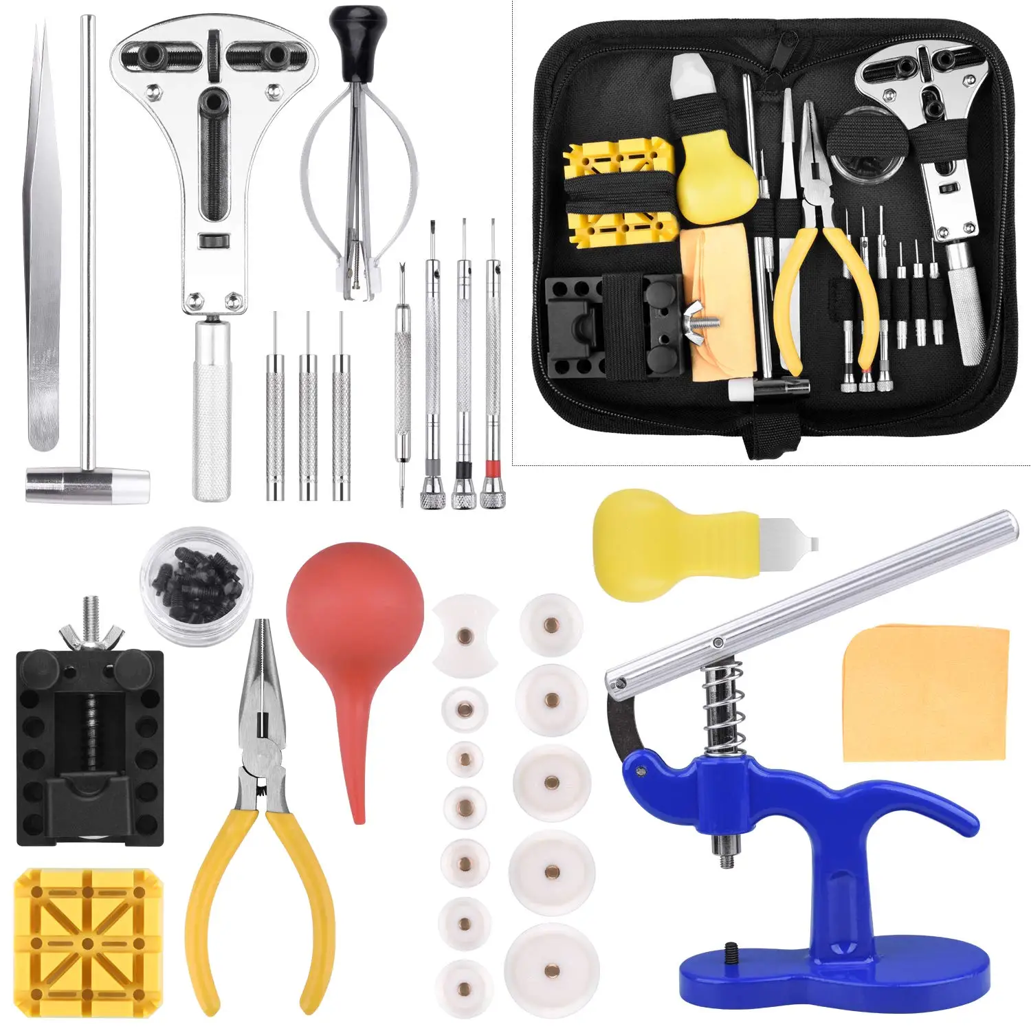Customized bag products Tool kit for repairing bracelets and watches, including disassemblers and watch tool adjusters