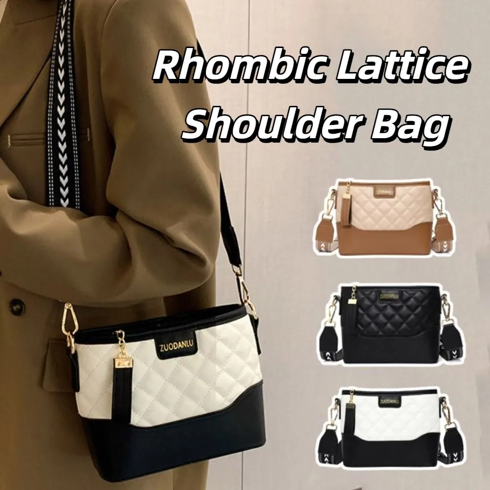 

Милая сумка через плечо из искусственной кожи с ромбической решеткой, сумка через плечо с буквенной решеткой, сумка через плечо с ромбами, сумка для подмышек для девочек
