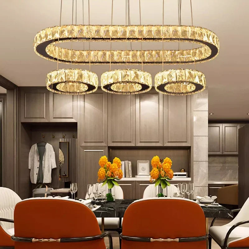 

Modern Creative Luxury Crystal Chandelier for Villa Living Room Central Table Bedroom Popular Pandant Light Fixtures Luxurious