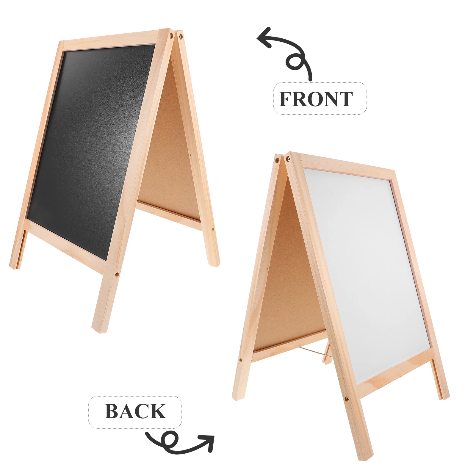 Mini Blackboard Double-sided Chalkboards Wooden Message Board Tags Blackboard Signs Display Notes Schedule Diet