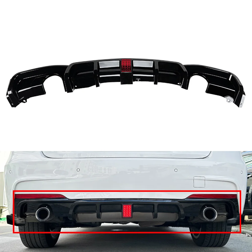 Lower Accessories Spoiler Lip Rear Bumper Protector 1Pc For BMW 3 Series F30 F31 F35 M Sport 2012-19 ABS One Outlet Two Side