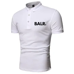 2024 BALR Summer New Men's Casual Short-sleeved Polo Shirt Fashion Lapel T-shirt Breathable Men's Shirt Fashion Street Clothing