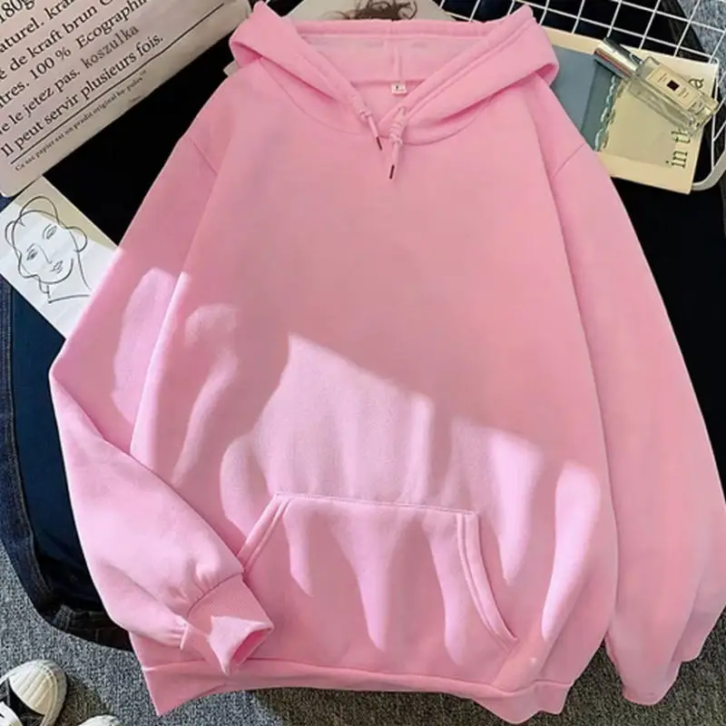 Herbst-Winter-Fleece-Hoodies, modische Freizeit-Sweatshirts für Herren und Damen, Harajuku, warme, übergroße Pullover, 11 Farben, Hip-Hop-Streetwear – Detail 5