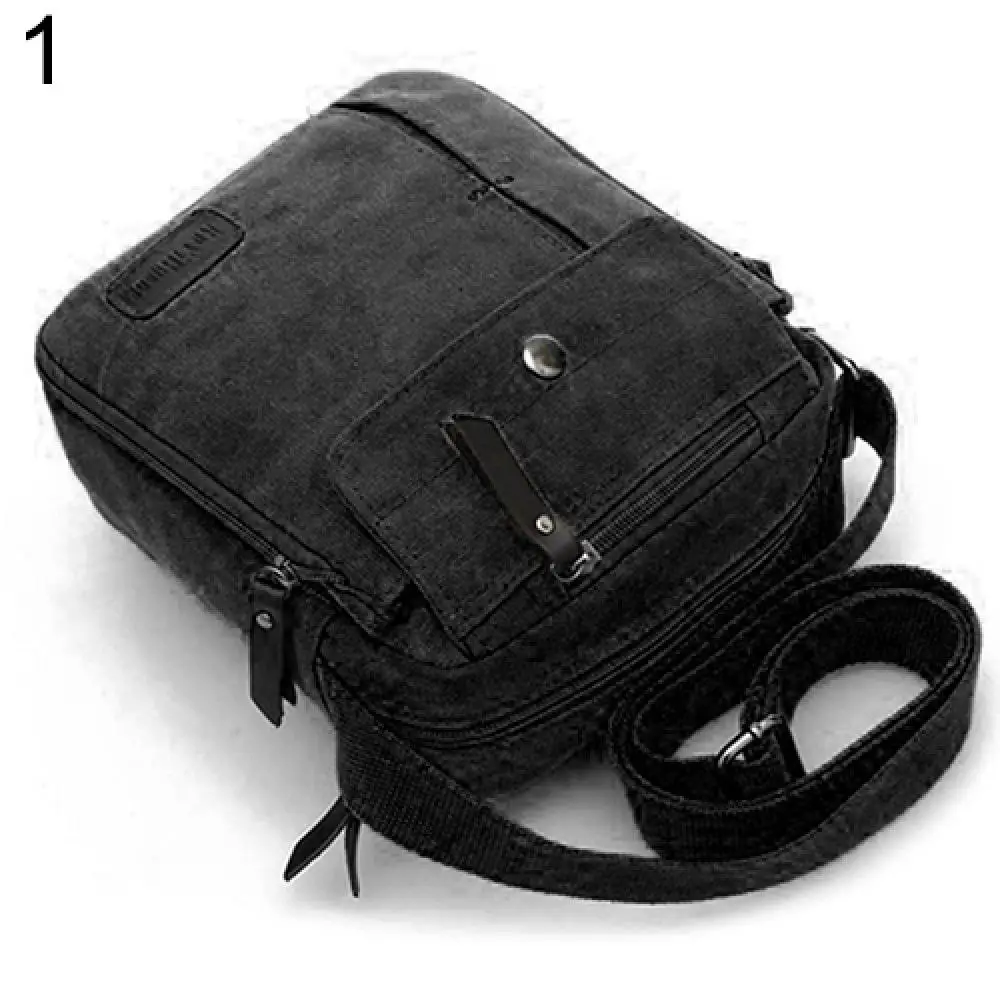 Bolsos cruzados para hombre, mochila de lona Simple e informal, bolso de hombro multifuncional para exteriores