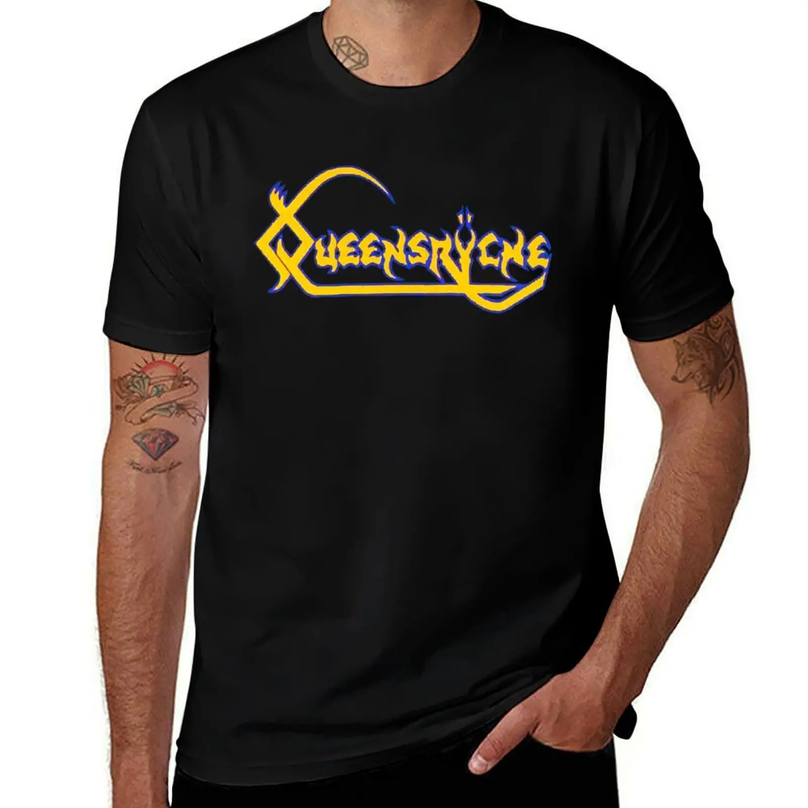 

100% cotton shirts cotton Queensryche plain koerangtoeroe tshirt band shirt for best t man T-Shirt logo t man rock