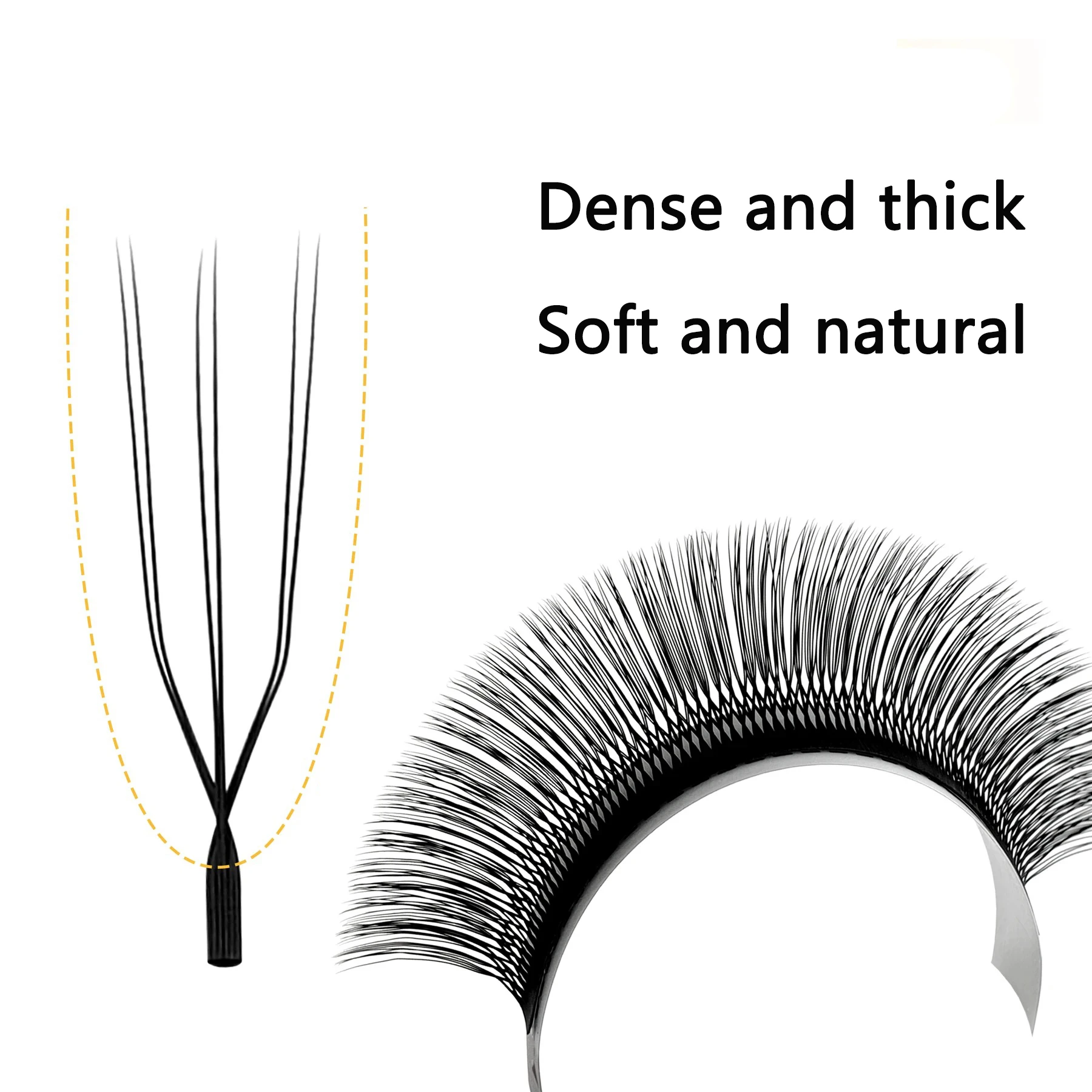 MARIA Sasha Forma di U Doppio U3D Estensione Ciglia Naturale Morbido Fai da Te Premade Fan 6D W Ciglia Finte