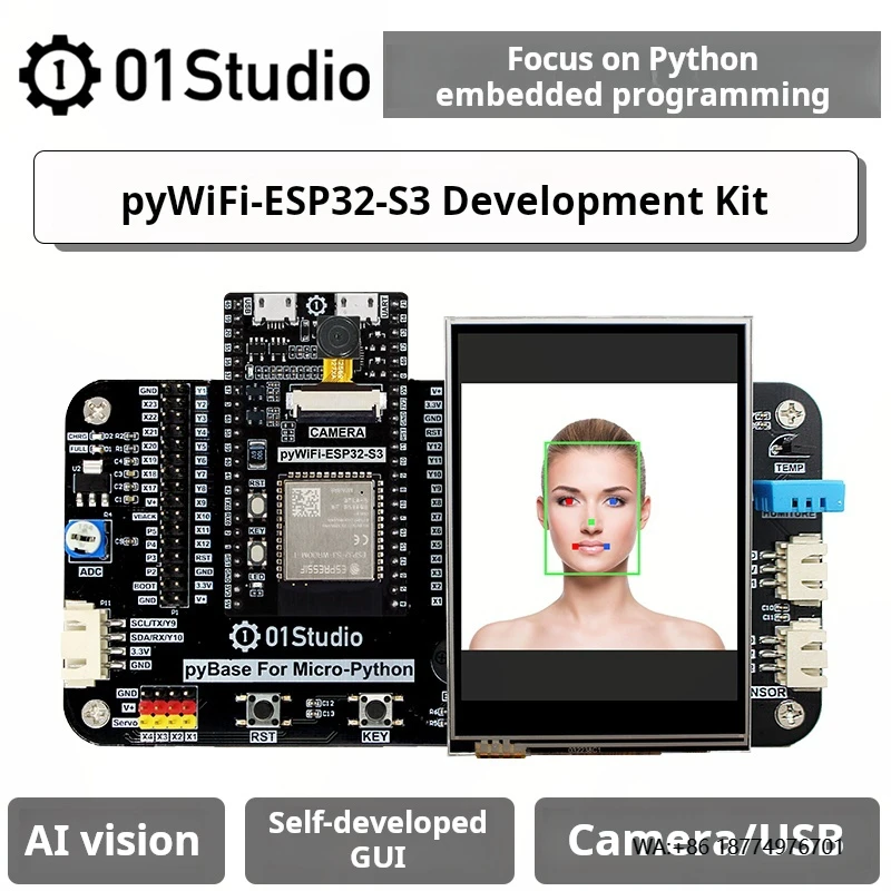 

Chipboard 01studio PyWifi-ESP32-S3 MicroPython AI Machine Vision IoT Wifi Development Board