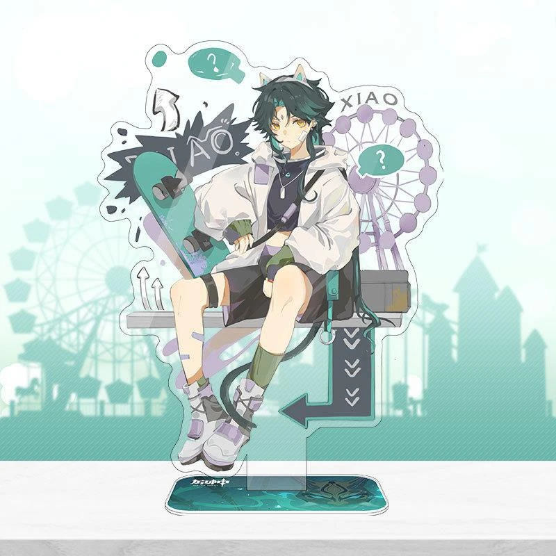 Anime GS Impact Game Cos Xiao Shikanoin Heizou Venti Wanderer Kaedehara Kazuha Acrylic Stand Decoration Gift