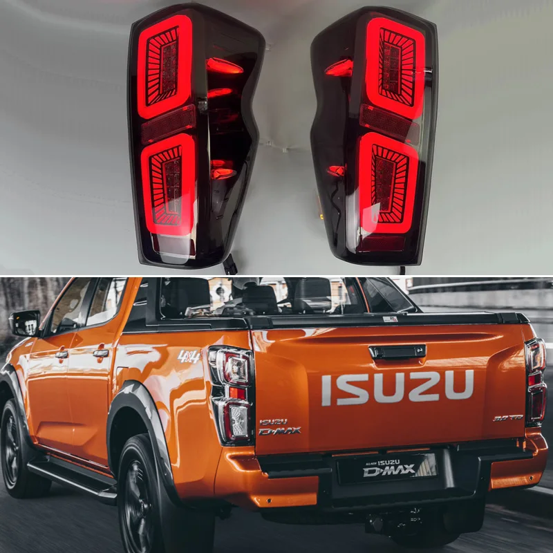 

LED Car Accessory Rear Running Lamp For Isuzu D-max Dmax 2020 2021 2022 Tail Light Yellow Turn Signal Reverse Brake Indicator