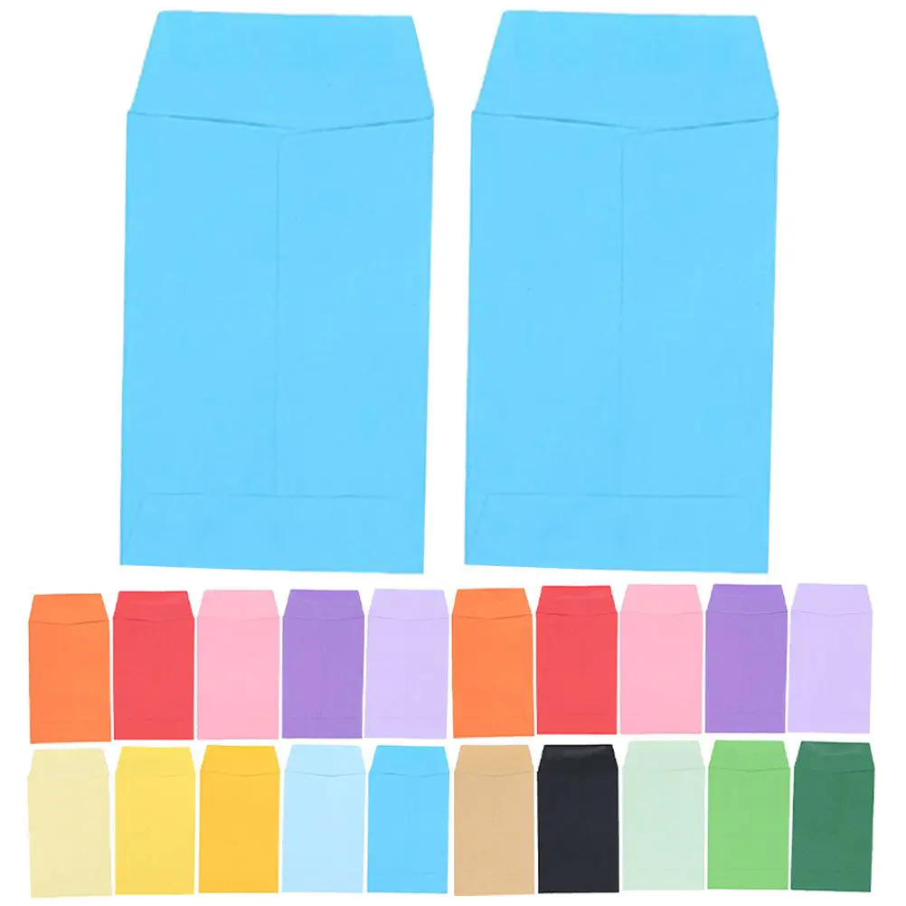 

80Pcs Small Solid Color Envelopes Paper Budget Cash Coin Storage Gift Holder Money Envelopes Small Envelope Binder Pockets