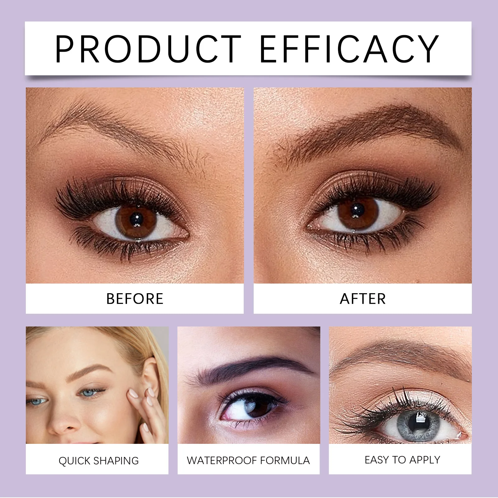 Rasgo puxar creme de sobrancelha espessamento de longa duração anti-manchas formação de filme rápido fácil de descascar creme de sobrancelha multicolorido