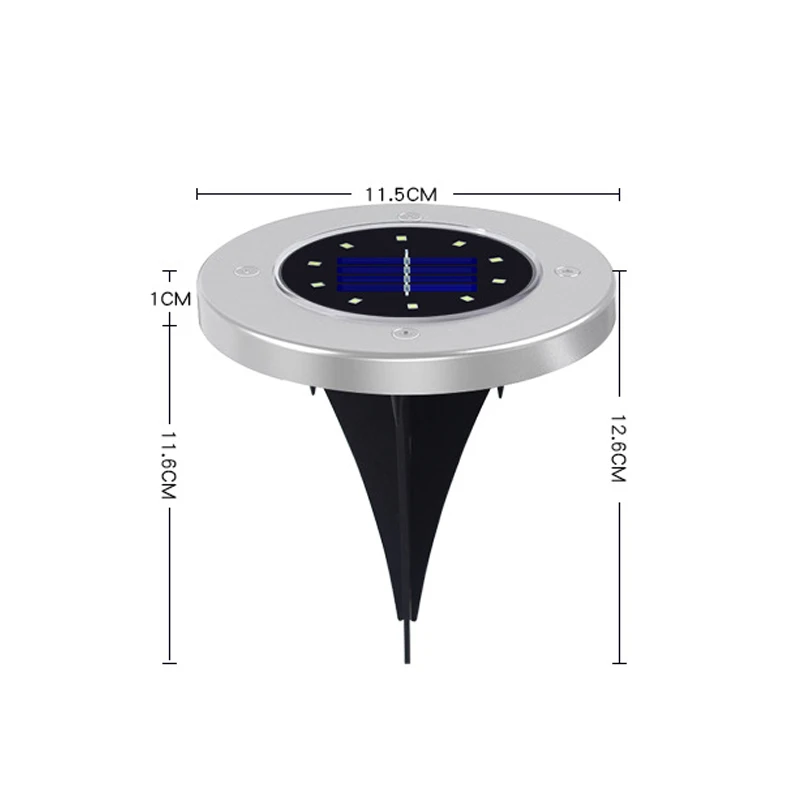 Solar 8 16 20 LED Ground Disk Light Outdoor Garden Buried Underground Spotlight For athway Garden Yard Lawn Walkway Driveway