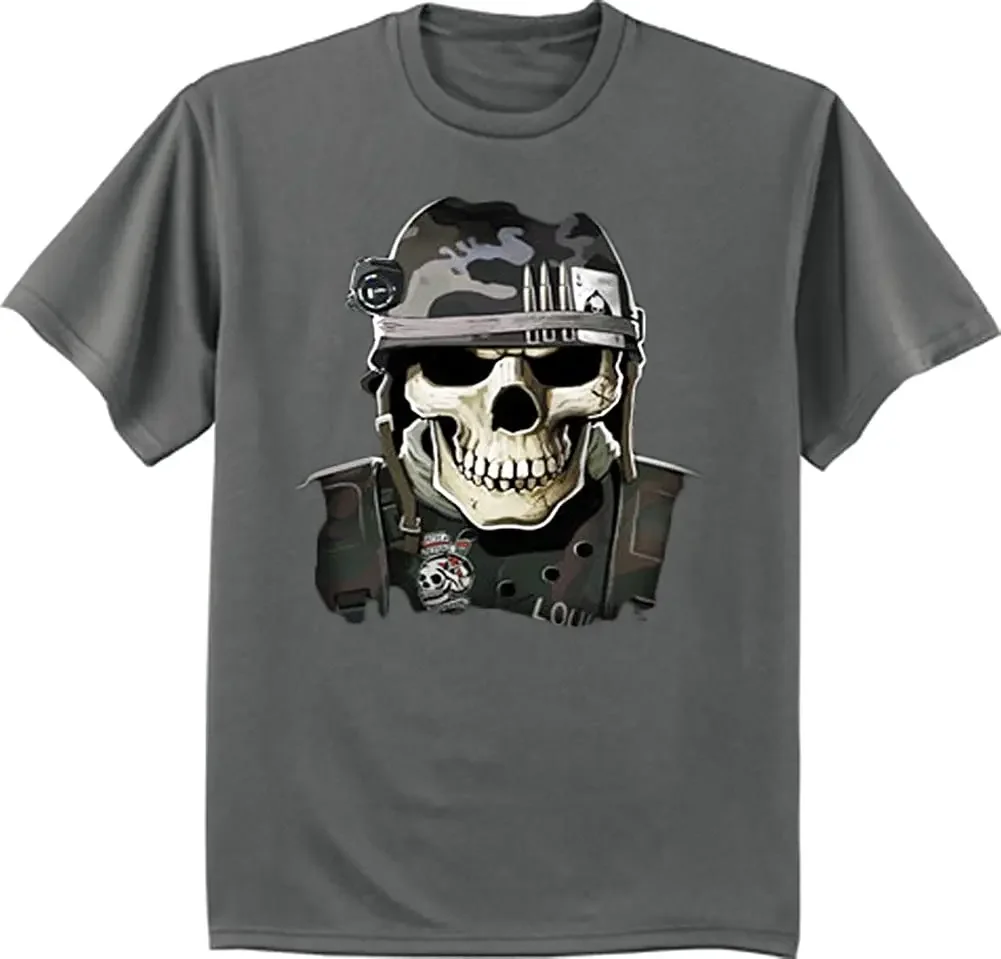 

Military Skull Army Marines USMC Tshirt Men's 100% Cotton Casual T-shirts Loose Top Size S-3XL