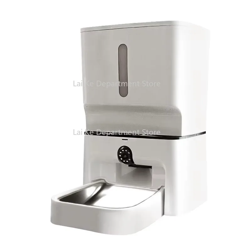 

Laser Petting Machine + 360° Cam-era Pet Automatic Feeder with 7L Large Capacity. Remote Live Streaming and Night Vision.
