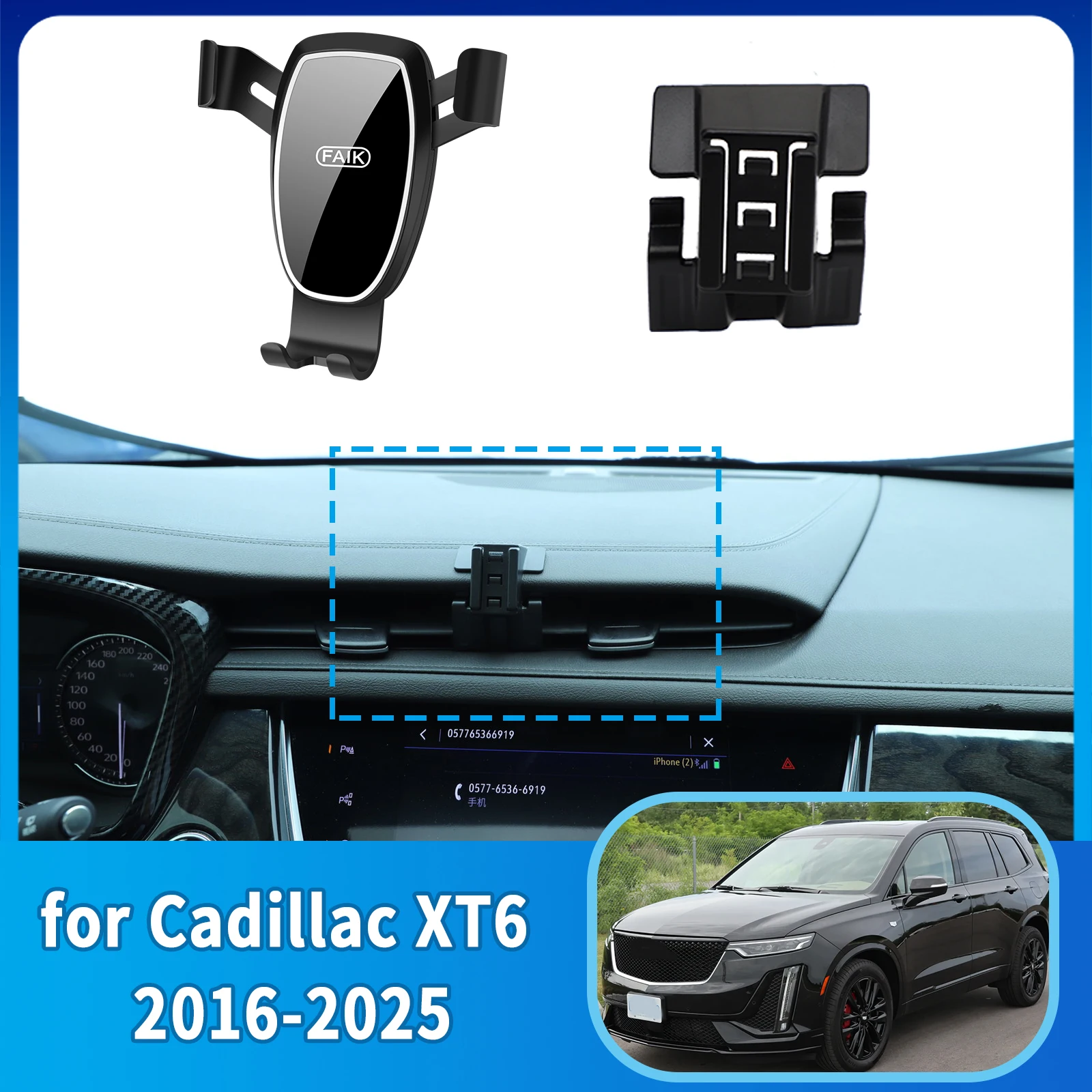 

Car Mobile Phone Holder for Cadillac XT6 XT5 2016~2025 Navigation Stand Auto GPS Bracket Accessories