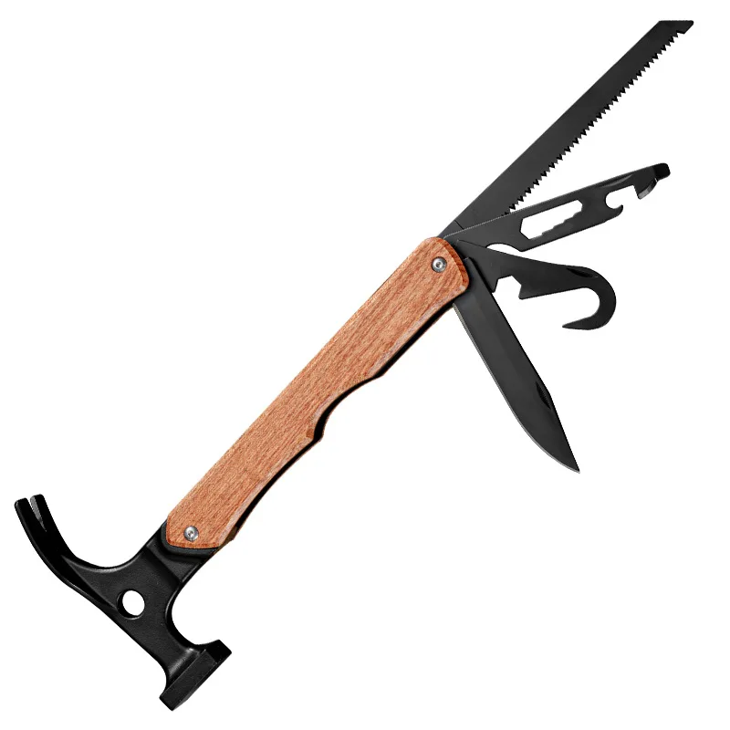 For Outdoor Multi-functional Claw Hammer Tent Ground Nail Outdoor Camping Tool Ground Hammer  Body Portable