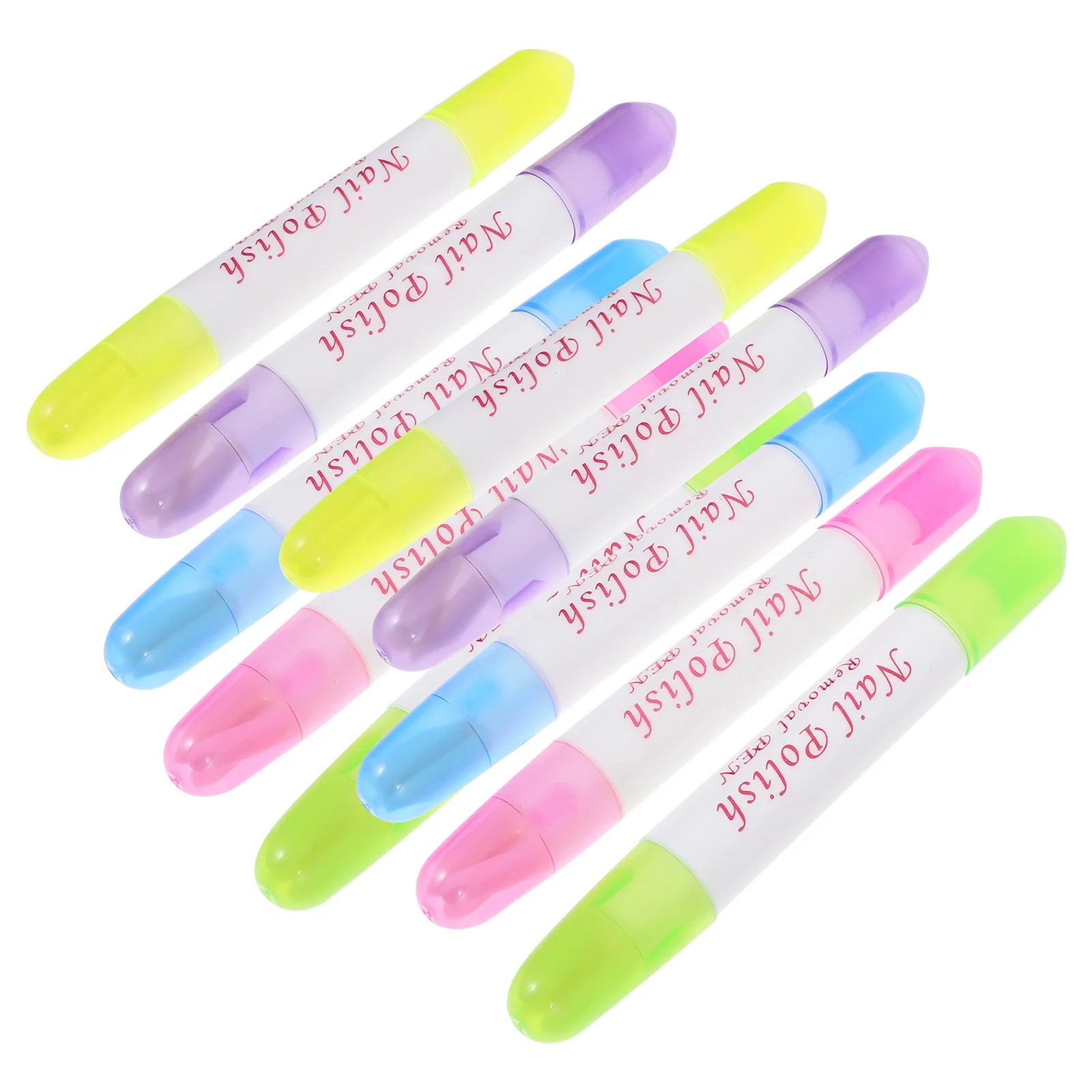 10 pezzi penna per rimozione unghie penne per smalto gel correzione pulizia bordi in plastica portatili strumento per manicure per unghie