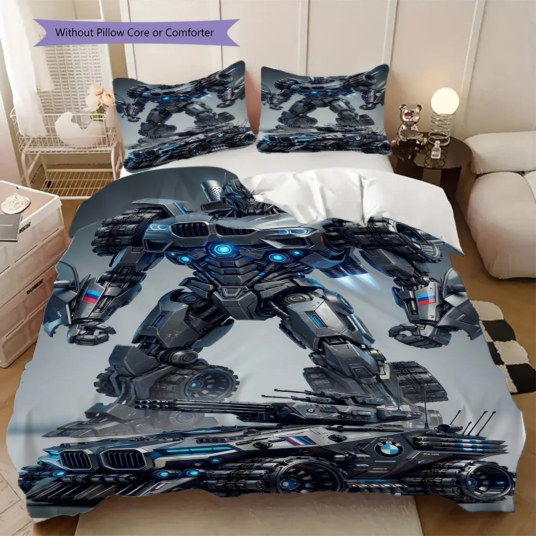 Gundam Soft and Comfortable Duvet Cover, Children's Bedding Set Gift, Extra Large Size, Various Sizes Available LXR109