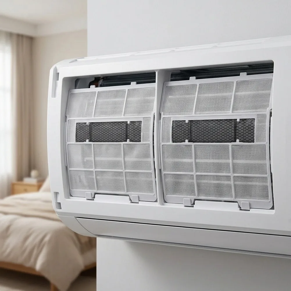 for Air Conditioner Dust Filter Set 2 Pieces for 1P 1.5HP Split AC Units Indoor Unit Mesh Screen 34.3x27.3cm 28.7x27cm