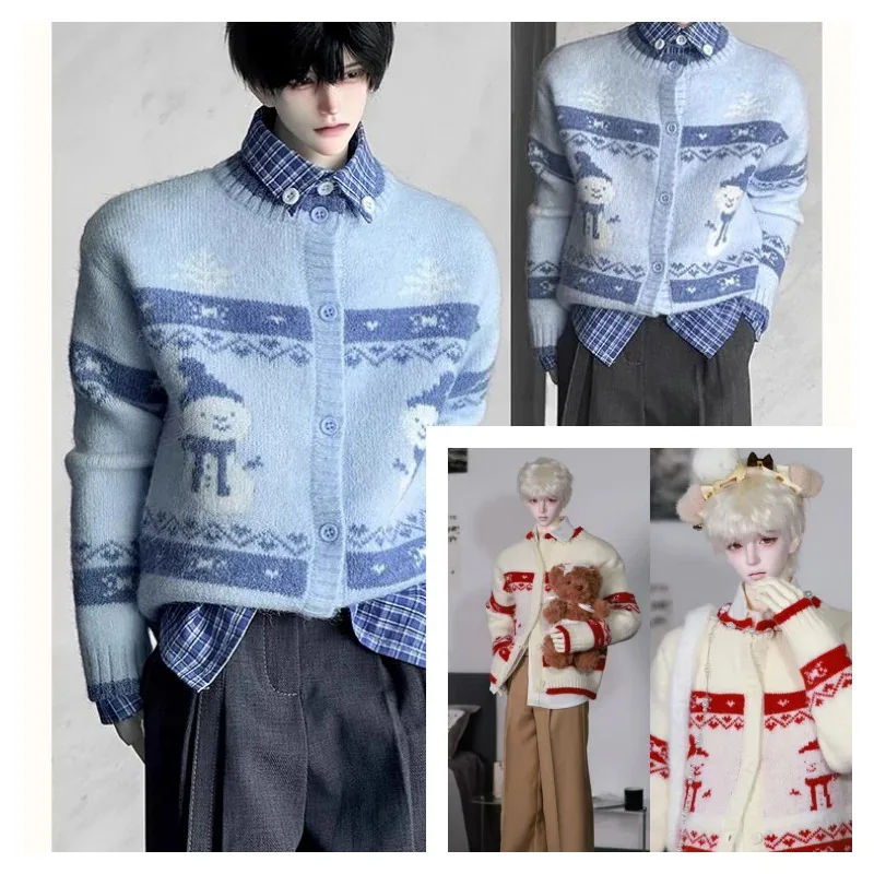 

BJD Doll Clothes For ID75 YC77 AM77 Dolls Red Blue Sweater Dolls Clothing Accessories(No Doll)