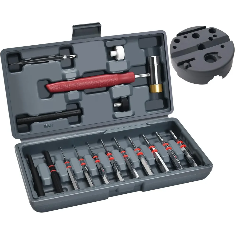 

Универсальный набор пробойников со стальным штифтом со съемным торцевым молотком для прецизионных механиков