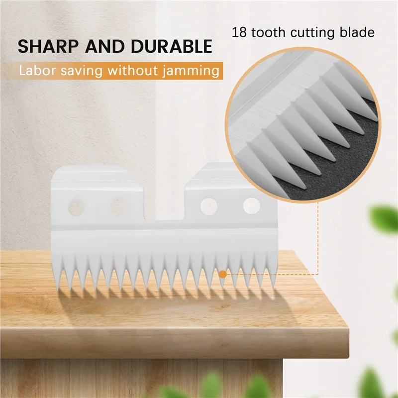 10 pçs/lote substituível cerâmica 18 dentes pet cerâmica clipper lâmina de corte para oster a5 série quente
