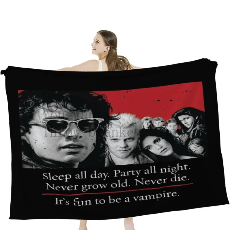 The Lost Boys Sleep All Day Throw Blankets Soft Velvet Blanket Camping Bedding Blanket Cold Cinema or Travel