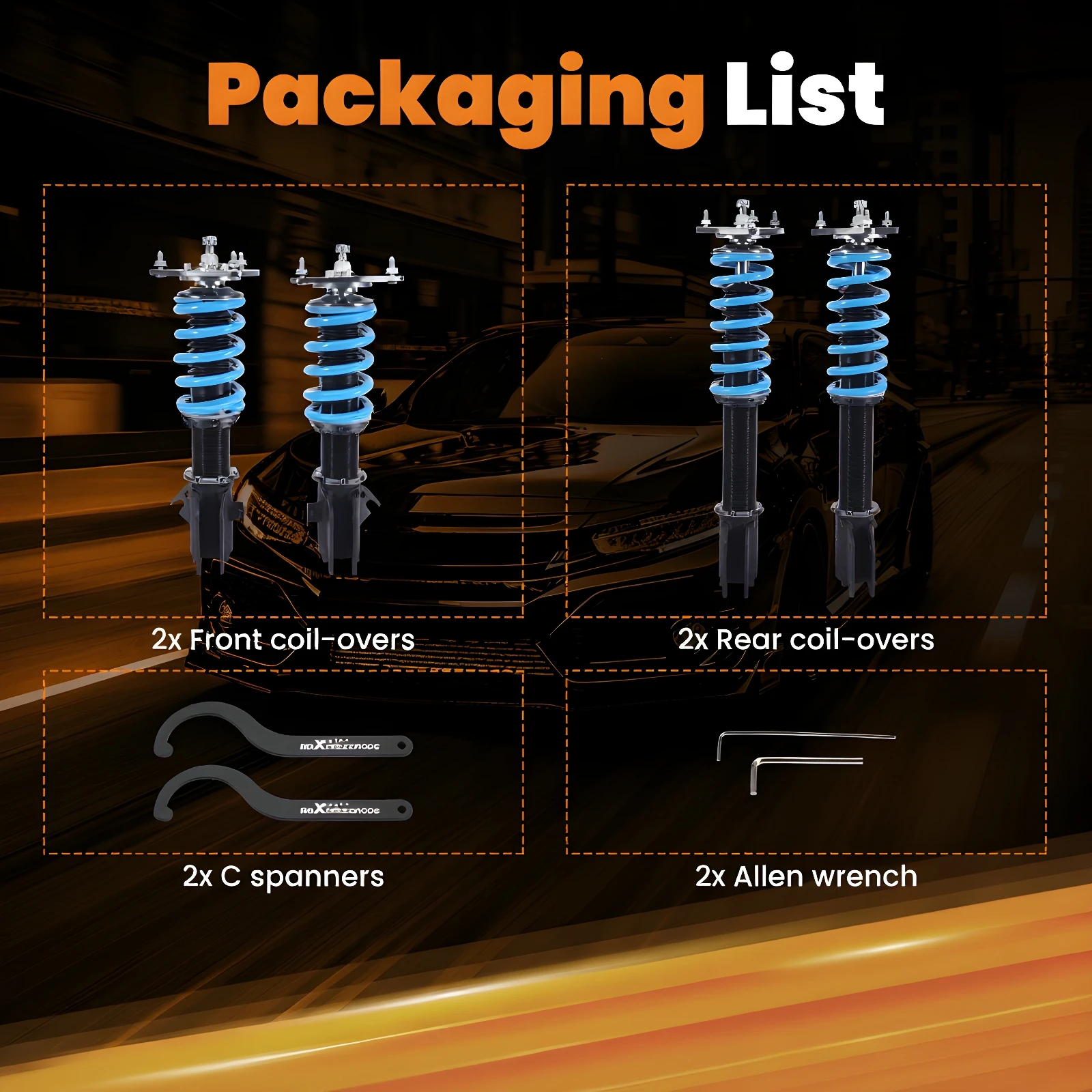 

MaXpeedingrods T6 Coilover Suspension 24 Way Damper for Subaru Impreza WRX 02-07