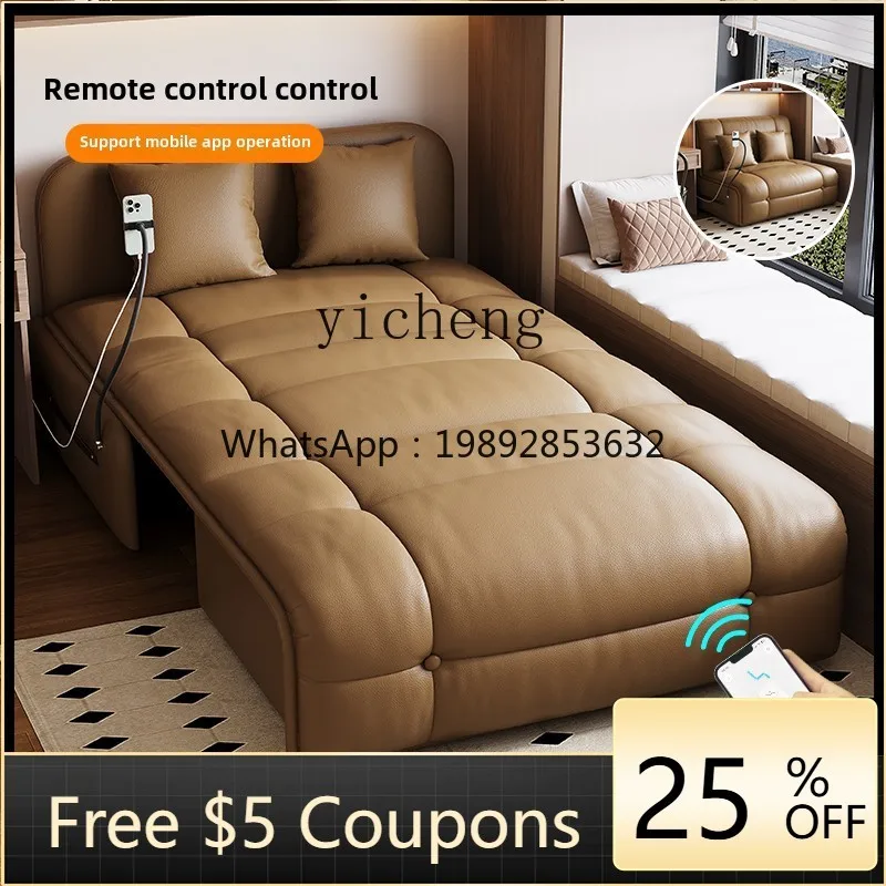 

H3-19 sofa bed new small apartment single double bedroom living room dual-purpose foldable cat scratch skin