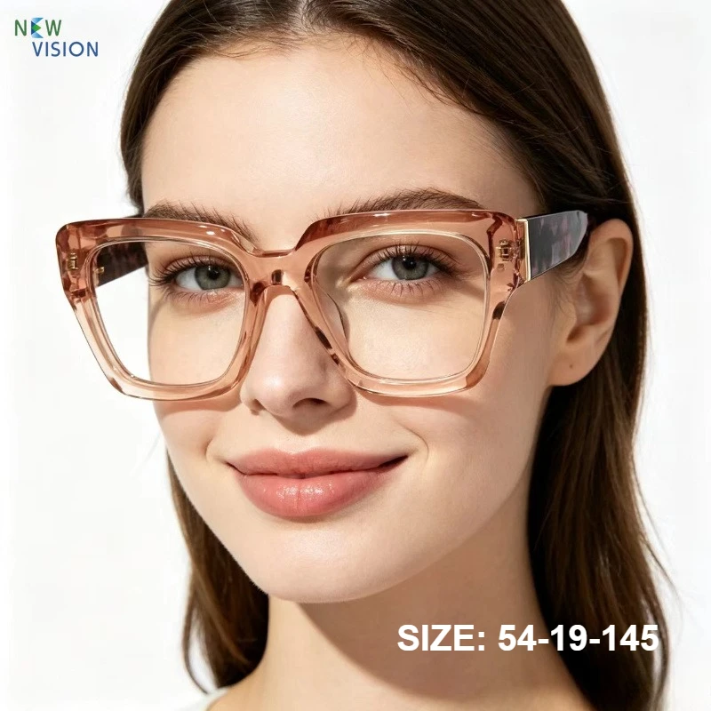 

New Square Men Glasses Fashionable High-quality Acetate Eyeglass Frame Thick Retro Women Optical Myopia Prescription Eyeglasses