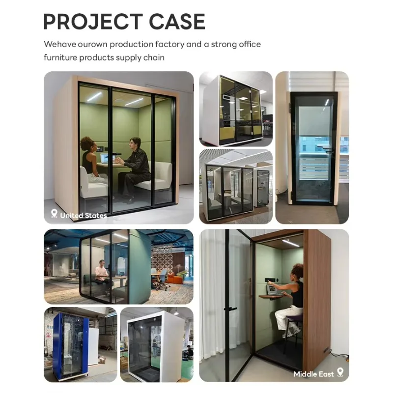 Soundproof Office Meeting Cabin Office Compartment Indoor Soundproof Office Cabin