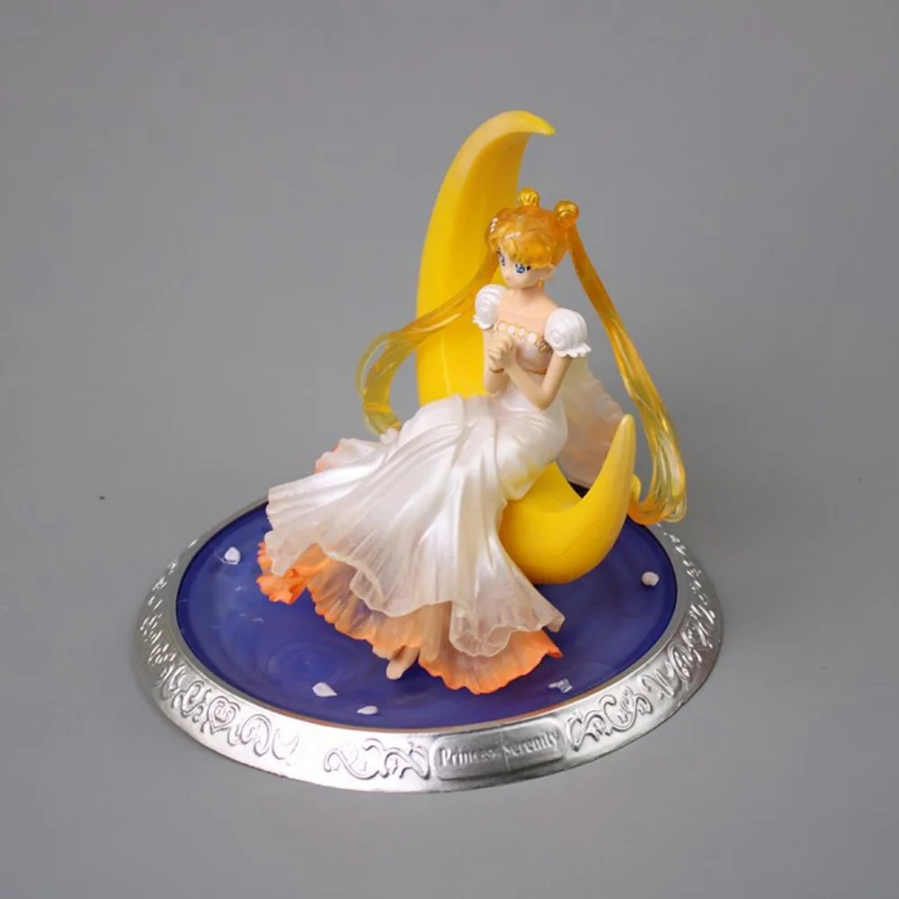 Sailor Moon Ornament Anime Surrounding Aesthetic Figure Model Glowing Night Light Room Desktop Decoration Cute Toy Children Gift view 4