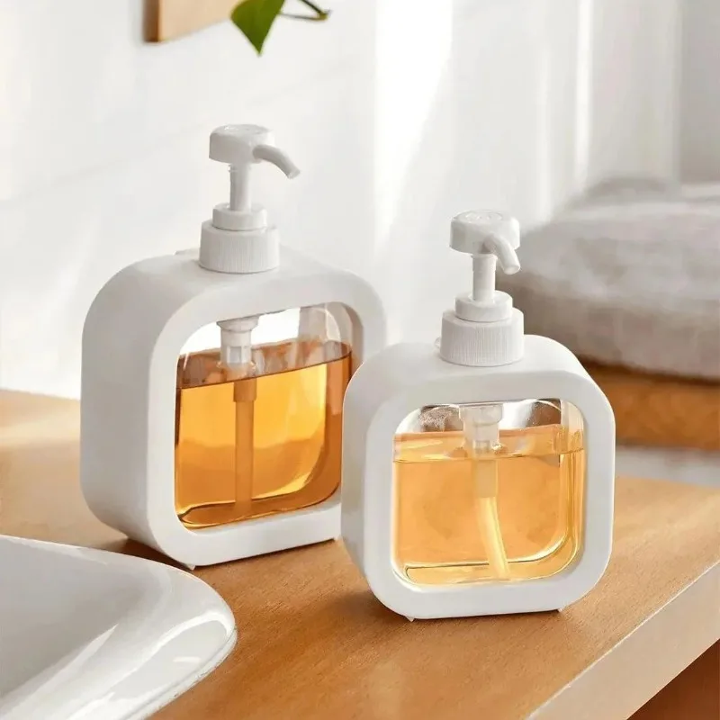 300/500 Ml Bathroom Soap Dispenser Transparent and Visible Plastic Pressure Bottle Refillable Lotion Shampoo Shower Gel